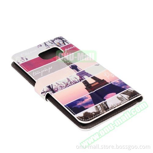 Factory Price Wallet Style Leather flip cover for Samsung Galaxy Note 5 Edge with Card Slots
